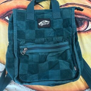 Vans Teal Checkerboard Canvas Backpack
